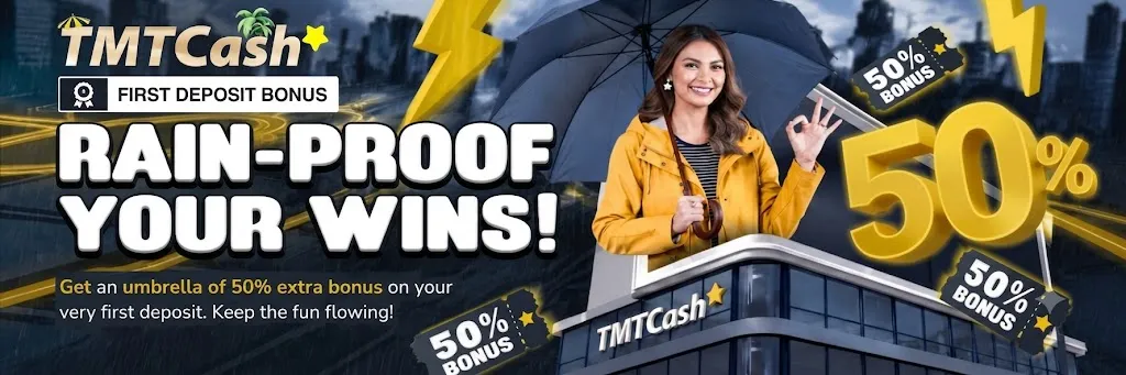TMTCash 50% first-deposit bonus